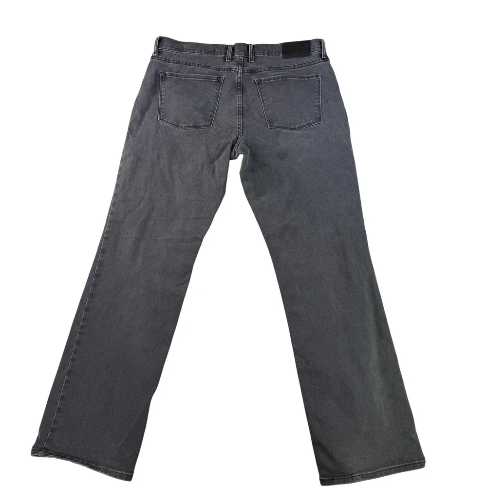 Mott & Bow Jeans Mens 36x32 Gray Straight Fit Faded Dark Wash Denim Pants